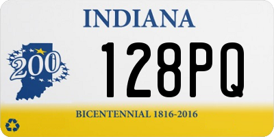 IN license plate 128PQ