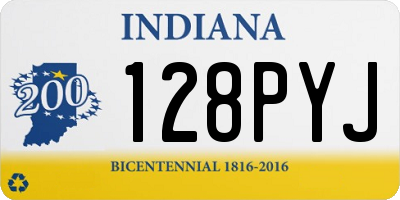 IN license plate 128PYJ