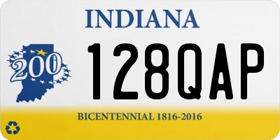 IN license plate 128QAP