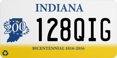 IN license plate 128QIG