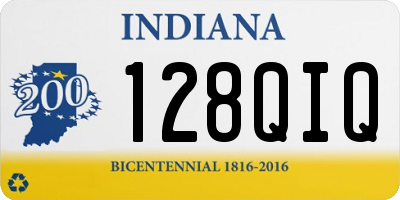 IN license plate 128QIQ
