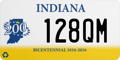 IN license plate 128QM