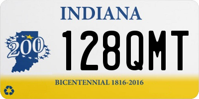 IN license plate 128QMT