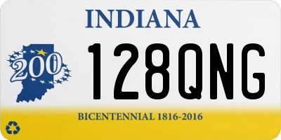 IN license plate 128QNG