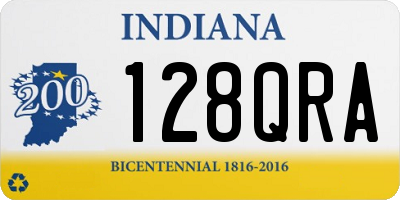 IN license plate 128QRA