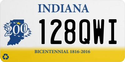 IN license plate 128QWI