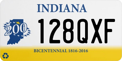 IN license plate 128QXF