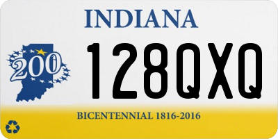 IN license plate 128QXQ
