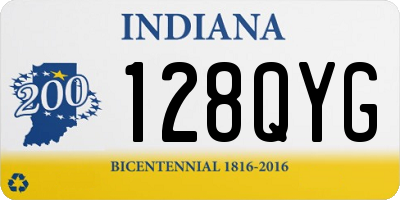 IN license plate 128QYG