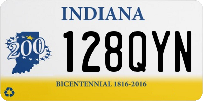 IN license plate 128QYN