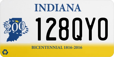 IN license plate 128QYO