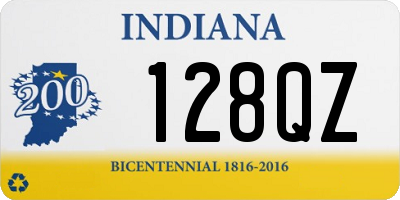 IN license plate 128QZ