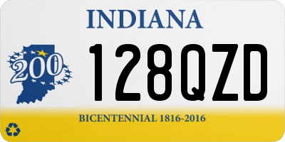 IN license plate 128QZD