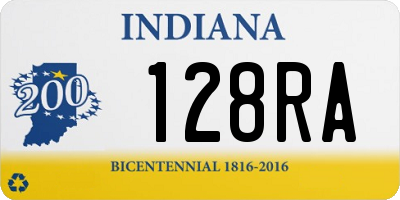 IN license plate 128RA