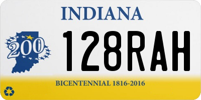 IN license plate 128RAH