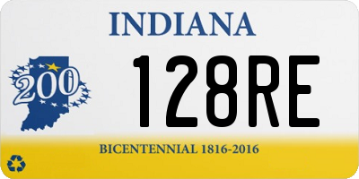 IN license plate 128RE