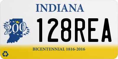 IN license plate 128REA