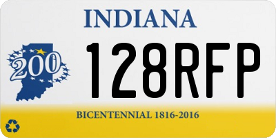 IN license plate 128RFP