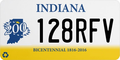IN license plate 128RFV