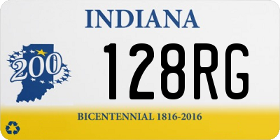 IN license plate 128RG