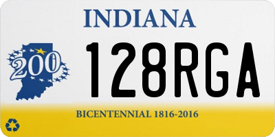 IN license plate 128RGA