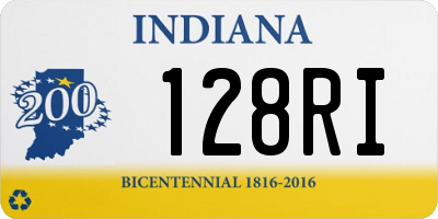 IN license plate 128RI