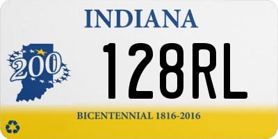 IN license plate 128RL