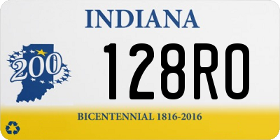 IN license plate 128RO