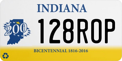 IN license plate 128ROP