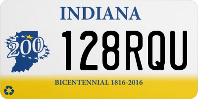 IN license plate 128RQU