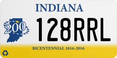 IN license plate 128RRL