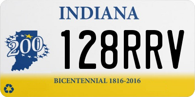 IN license plate 128RRV