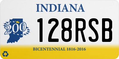 IN license plate 128RSB