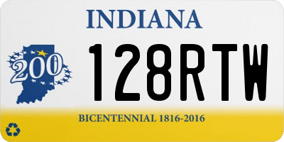 IN license plate 128RTW