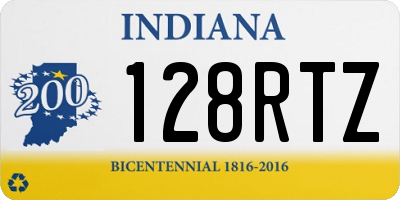 IN license plate 128RTZ