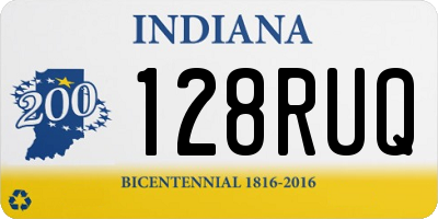 IN license plate 128RUQ
