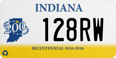 IN license plate 128RW