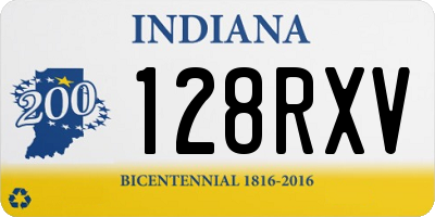 IN license plate 128RXV