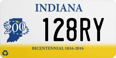 IN license plate 128RY