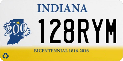 IN license plate 128RYM