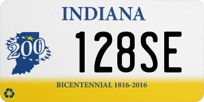 IN license plate 128SE