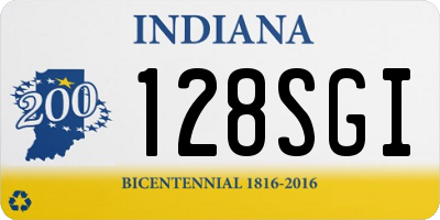 IN license plate 128SGI