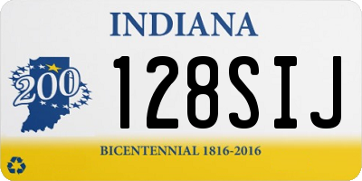 IN license plate 128SIJ