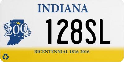 IN license plate 128SL