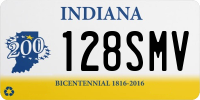 IN license plate 128SMV