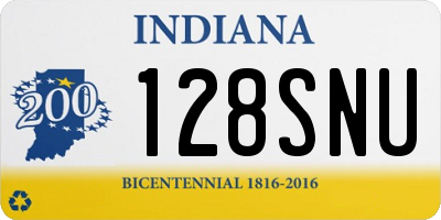 IN license plate 128SNU