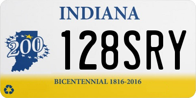 IN license plate 128SRY
