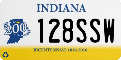 IN license plate 128SSW