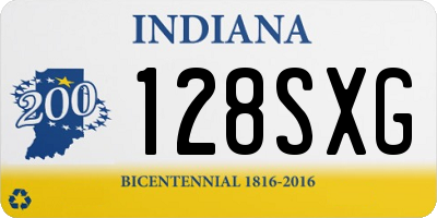 IN license plate 128SXG
