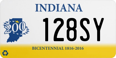 IN license plate 128SY